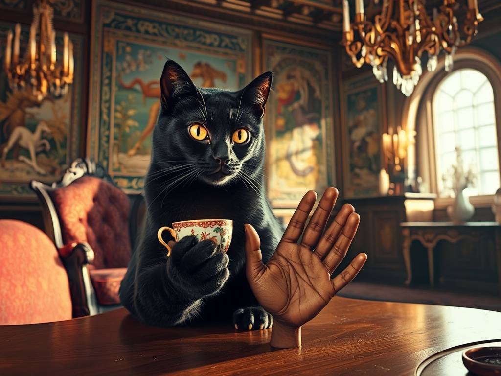 给猫咪看手相