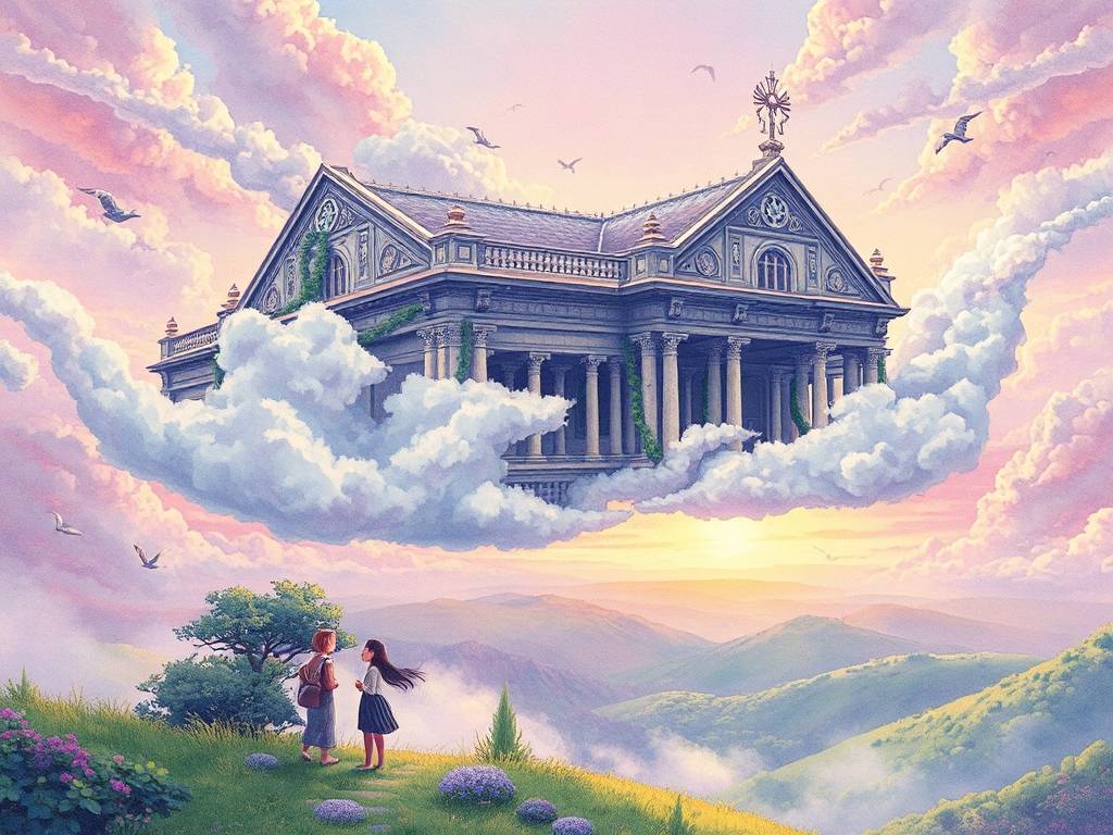 梦见建筑物在天上飞