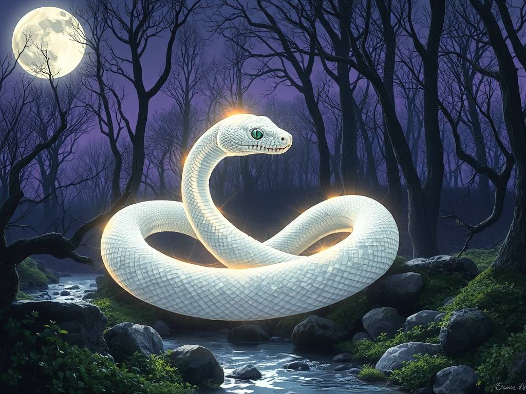 梦见白蛇身上发光了