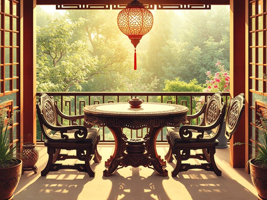 饭桌摆放阳台风水好吗图片