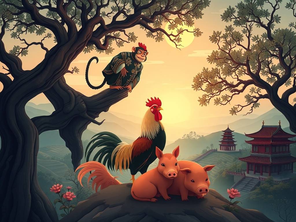 申猴酉鸡 戌狗亥猪