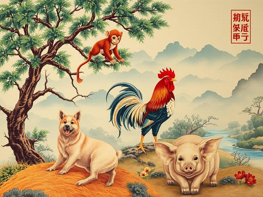申猴酉鸡 戌狗亥猪