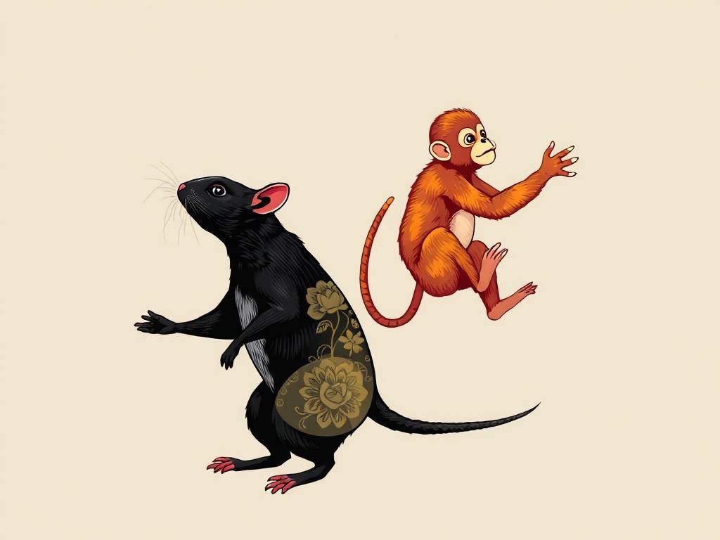 属鼠的人和属猴