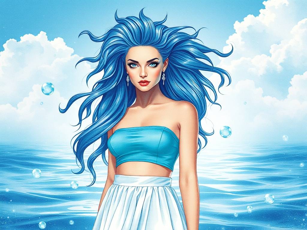 水瓶座时尚发型女