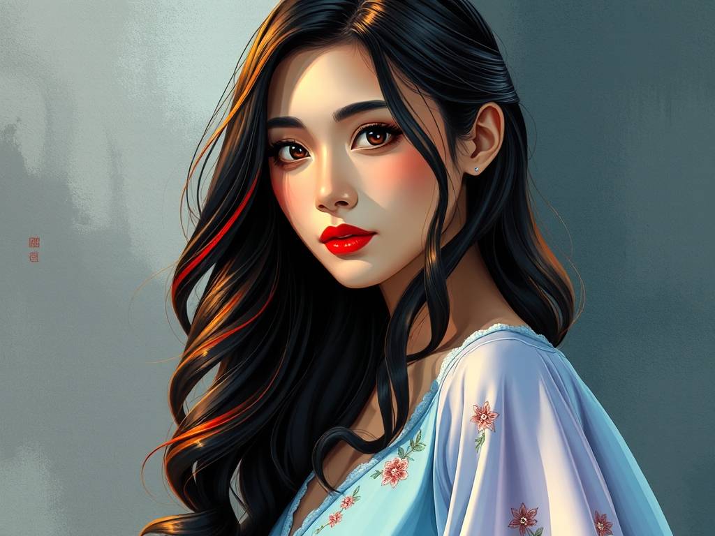 属马烫卷发