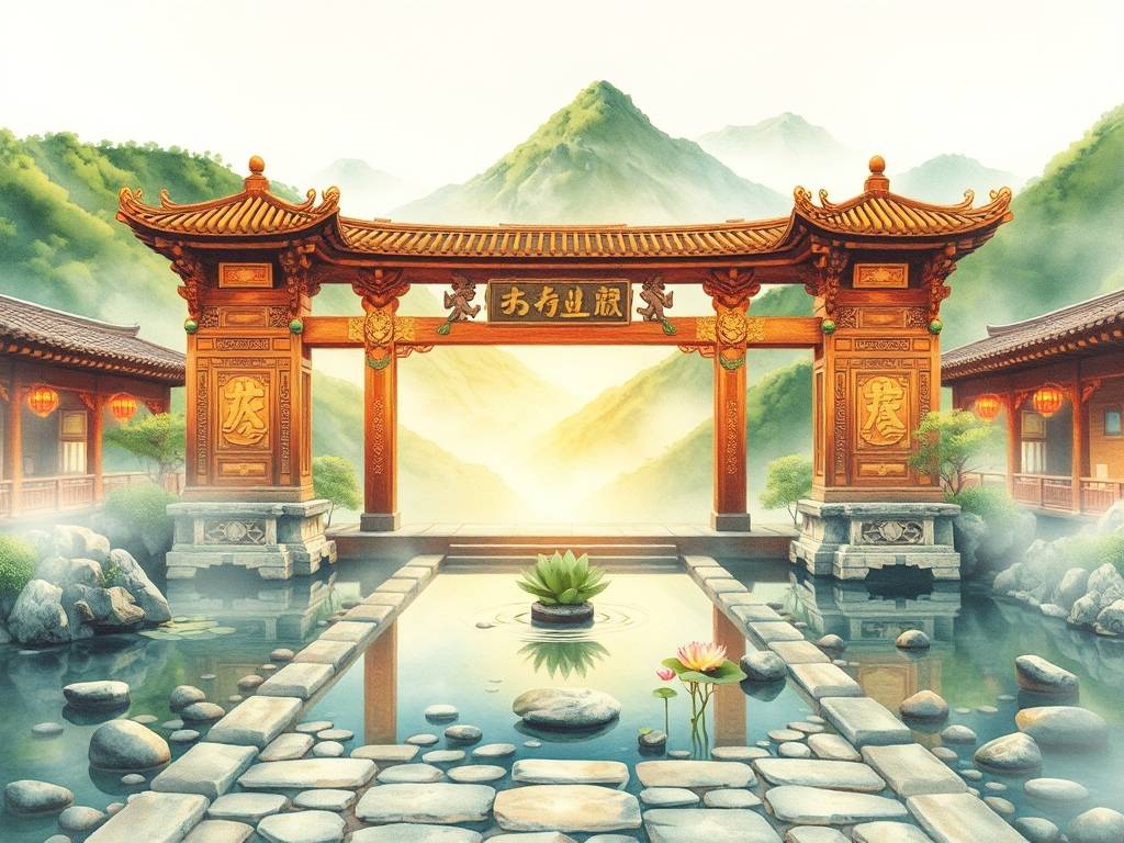 山庄大门风水布局图