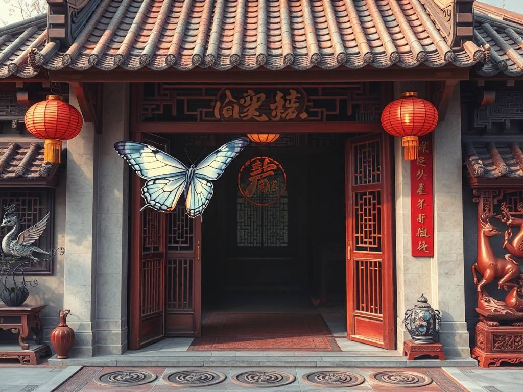 玄关风水蝴蝶图片大全