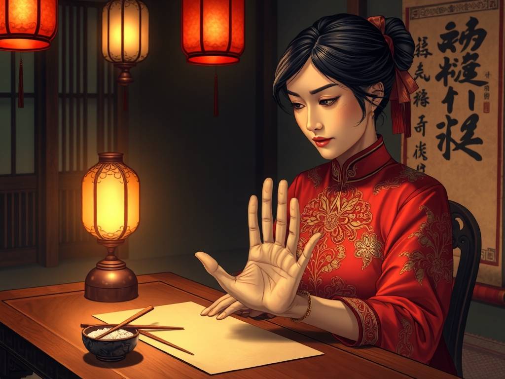 看手相算命图解川字掌的女人