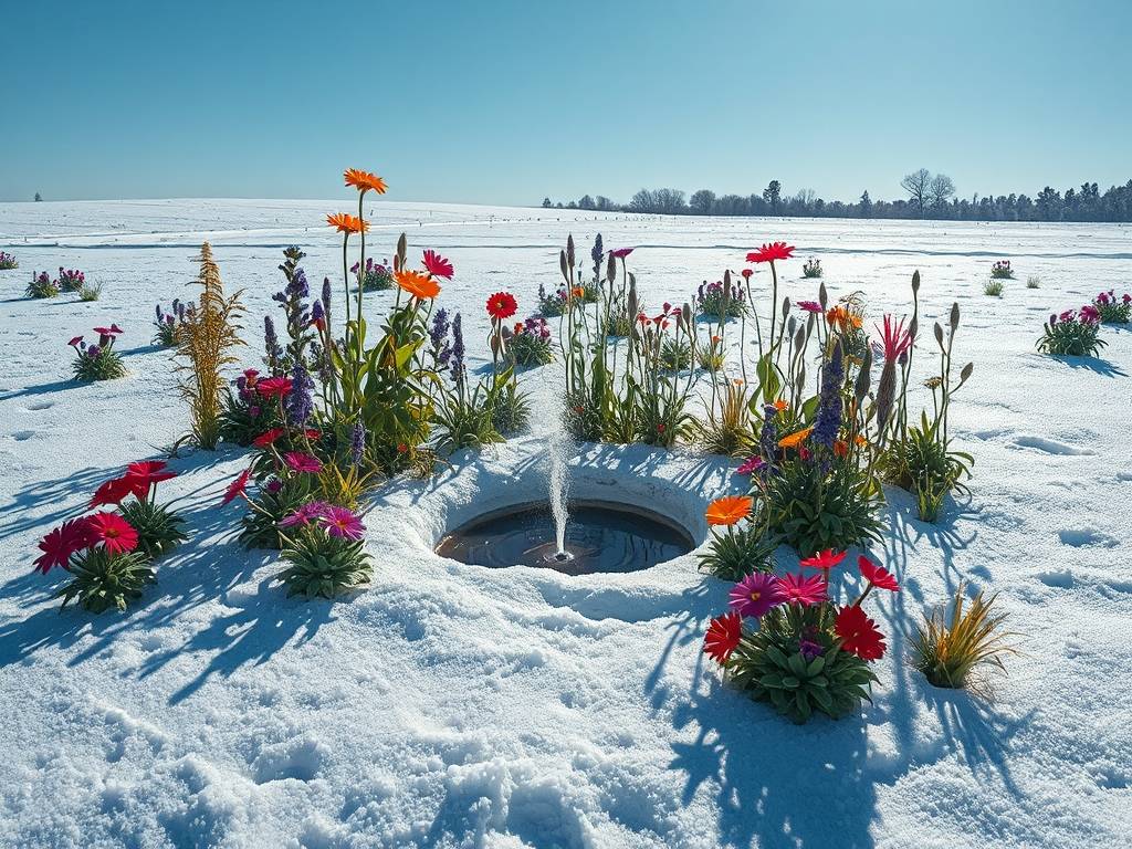 梦见雪地里植物生长了