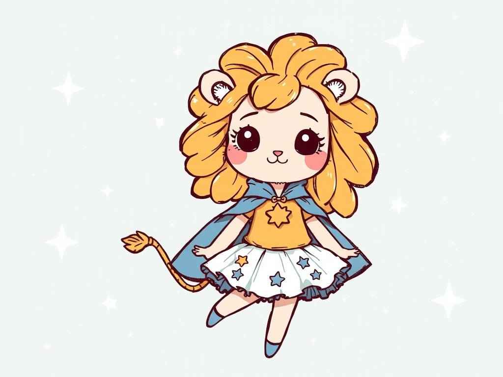 十二星座狮子座娃娃简笔画