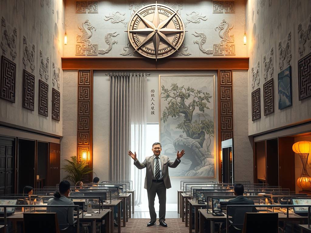 在银行上面开公司风水