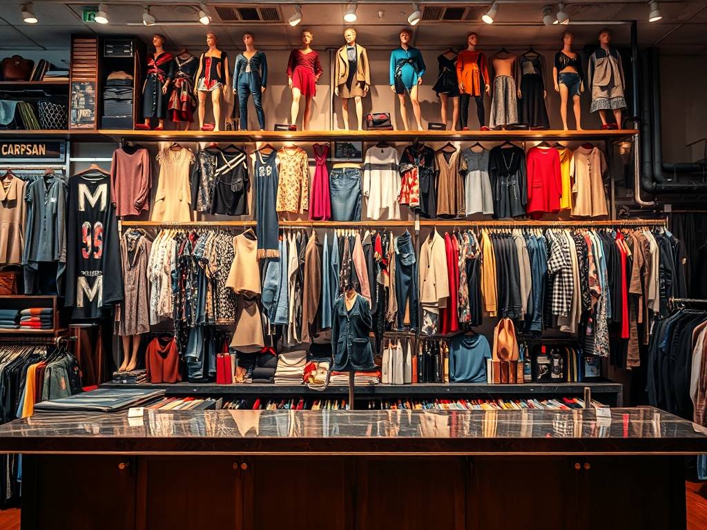 服装店吧台背景墙图片大全