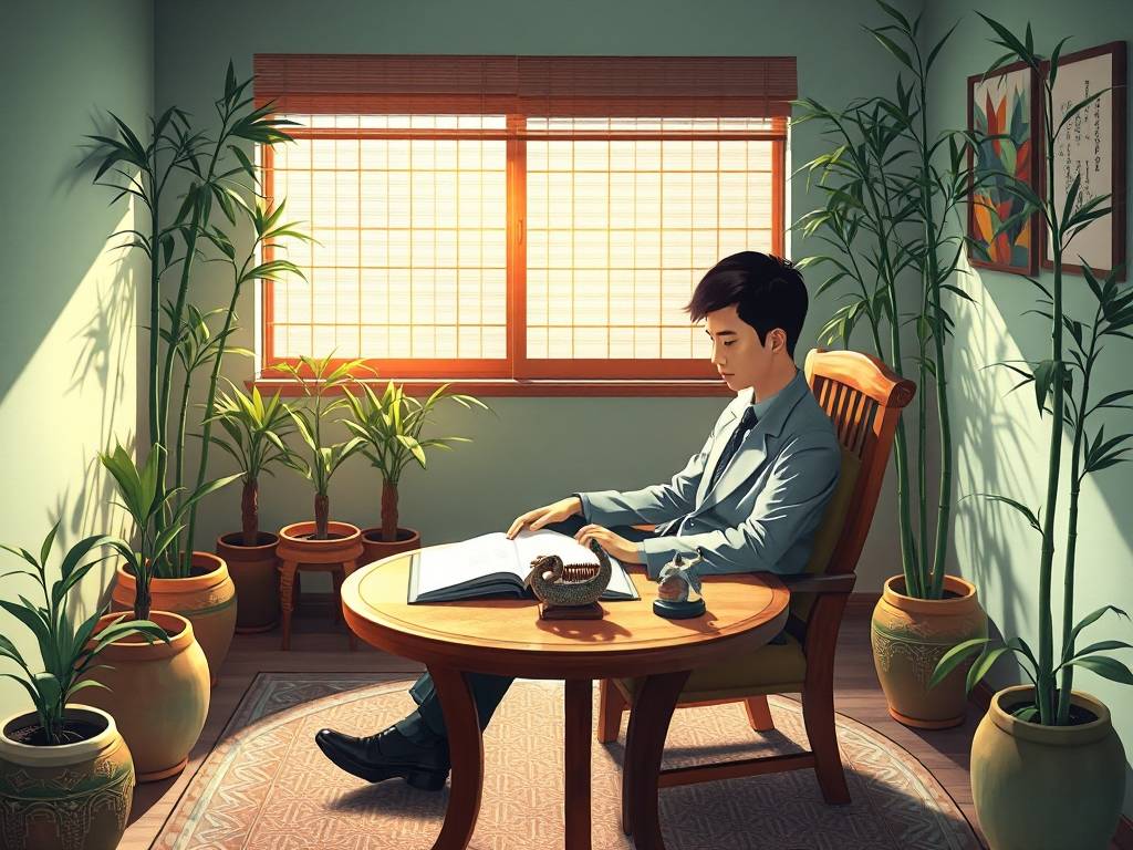 1人办公风水布局图