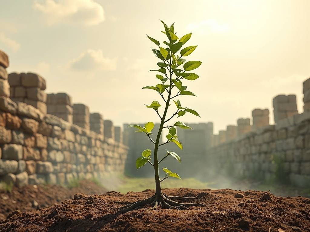 梦见栽了一棵绿色植物树苗