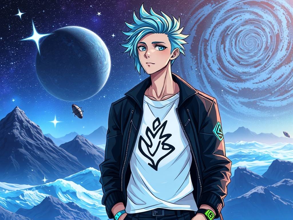 创意时尚水瓶座头像男动漫