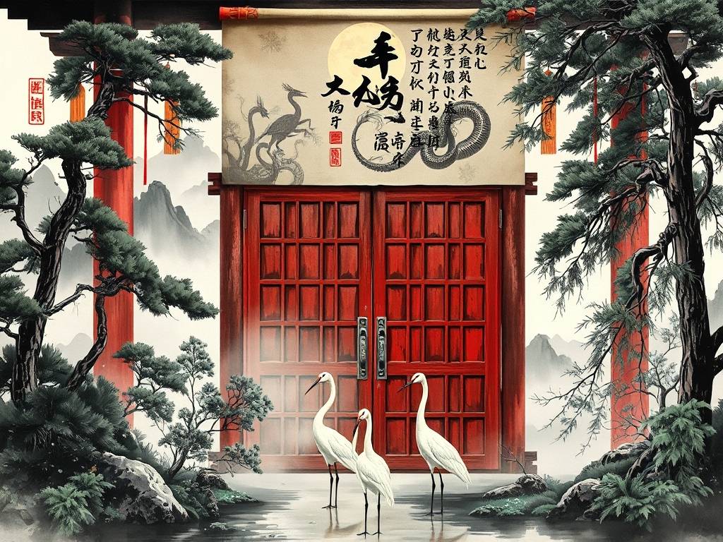 玄关风水画