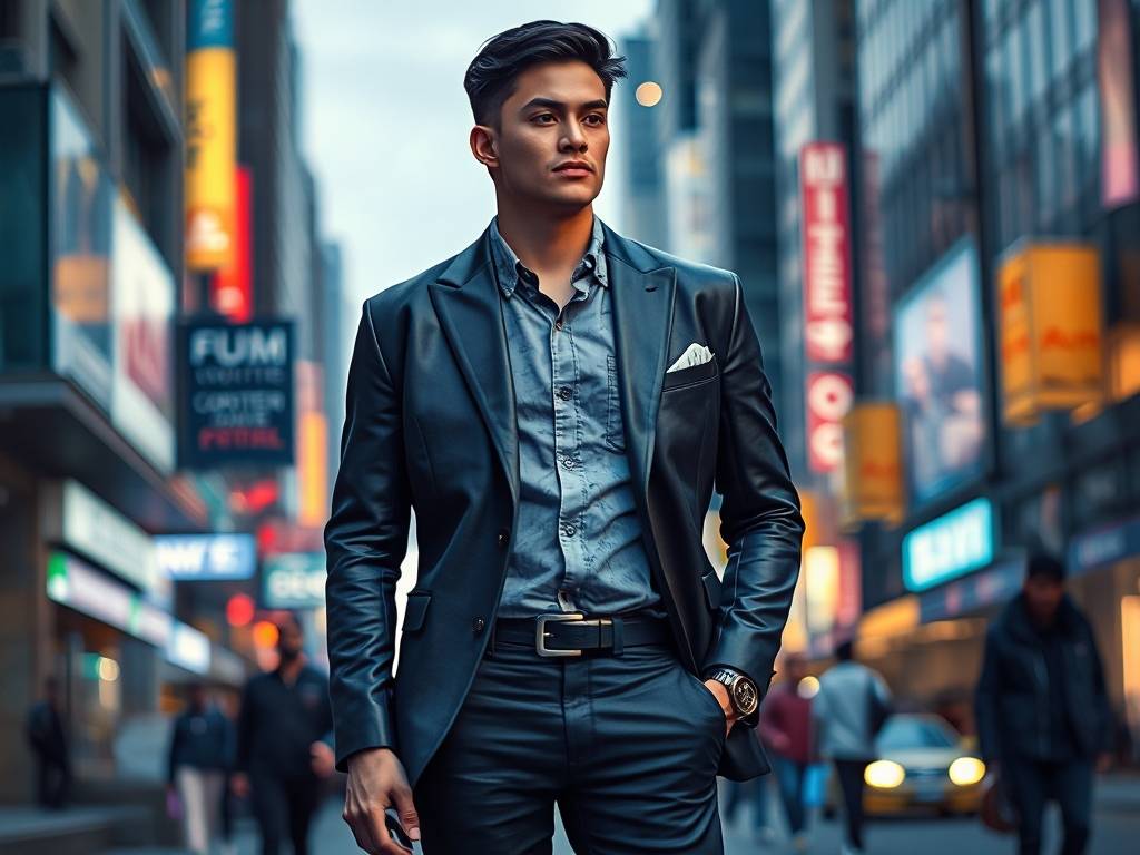 水瓶座男生时尚穿搭图片大全