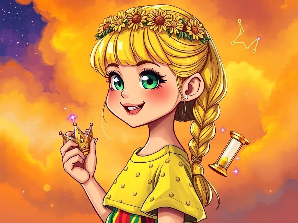 狮子座头像可爱女生