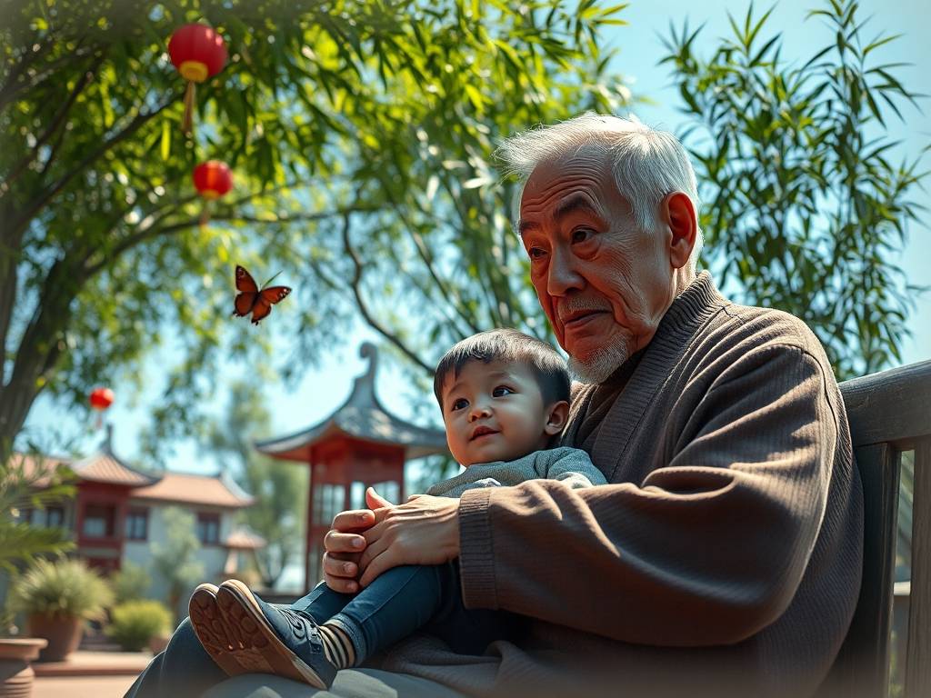 老父亲看孩子的眼神