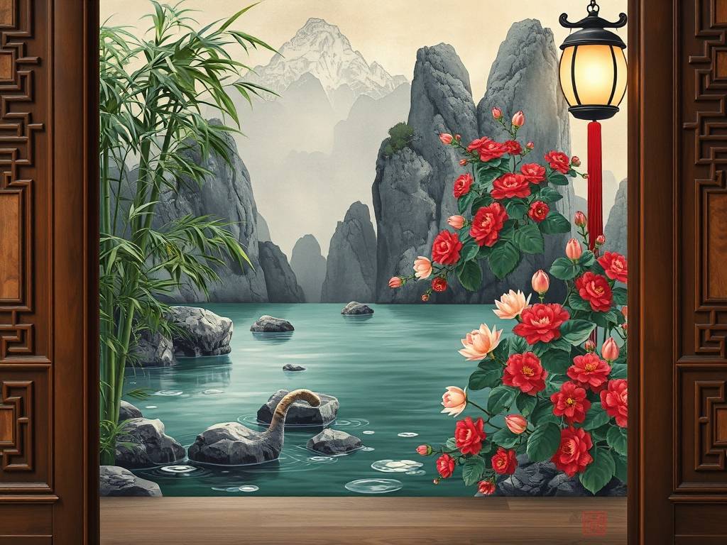 玄关风水画对着入户门流水好不好