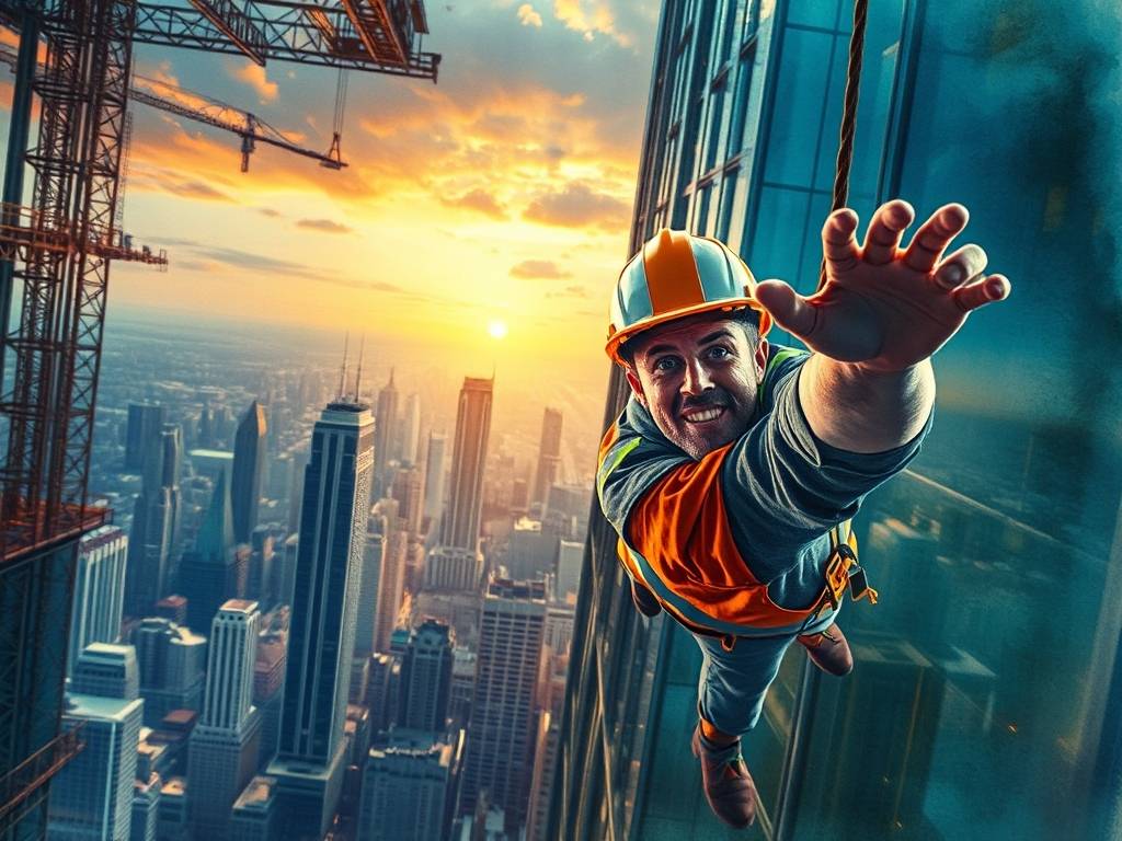 梦见建筑工人从楼上掉下来