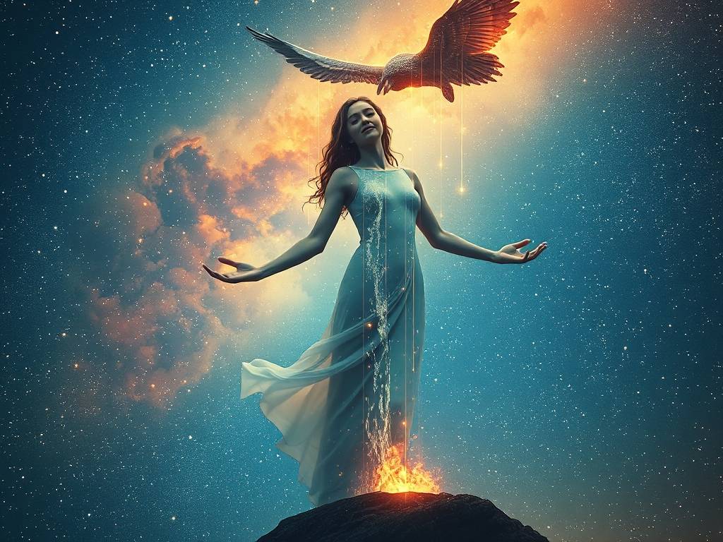 水瓶座图片唯美大全 星空