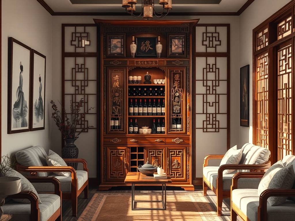 玄关酒柜两用图