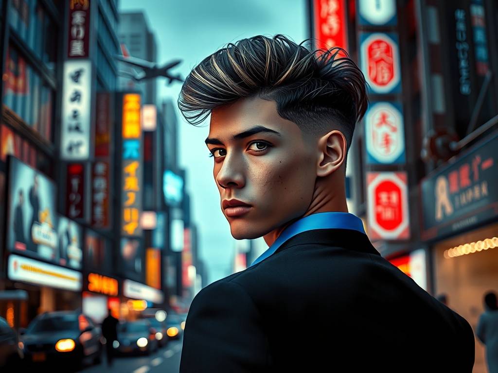 水瓶座时尚男士发型