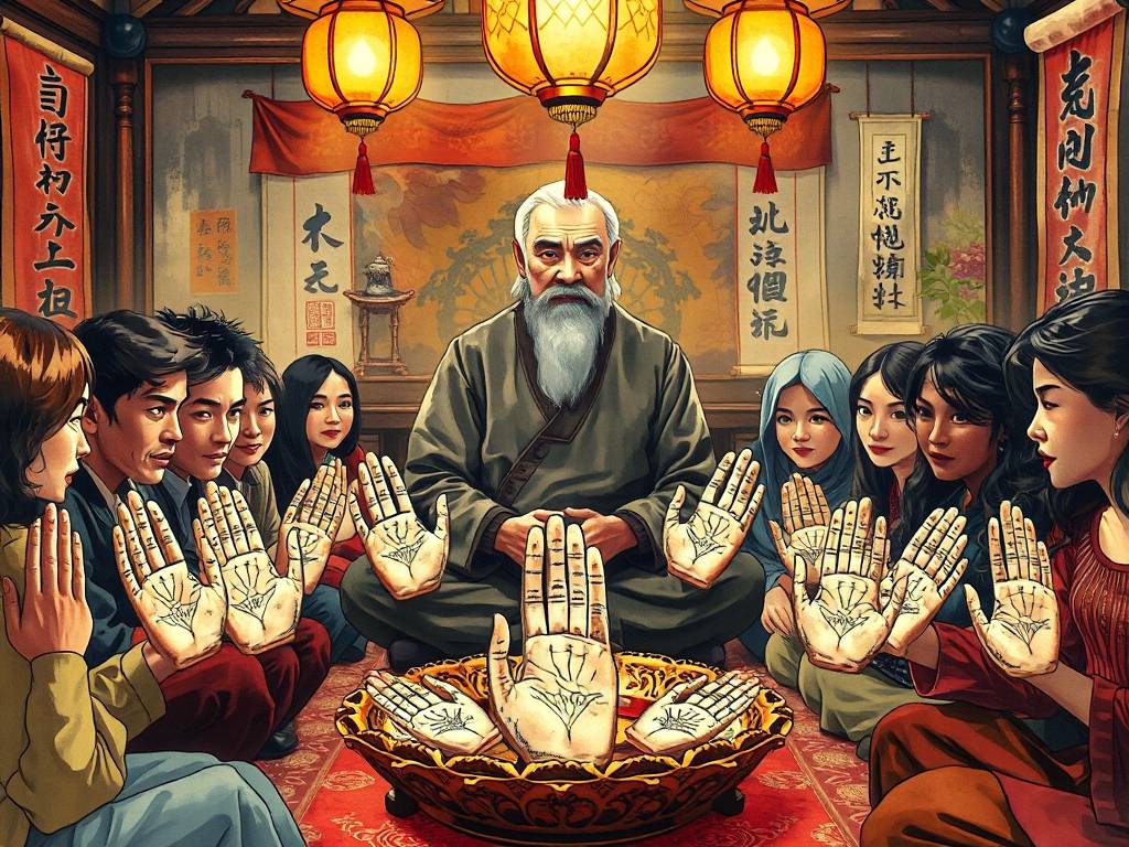 手掌看相图片