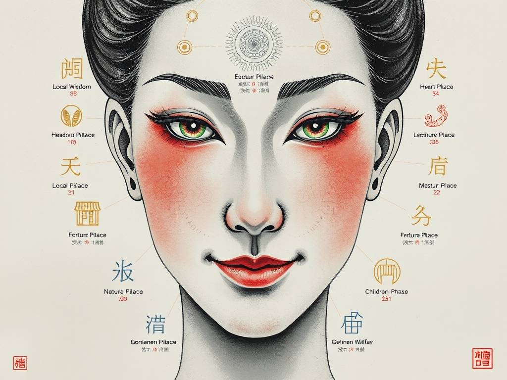 面相风水学面部十二宫图