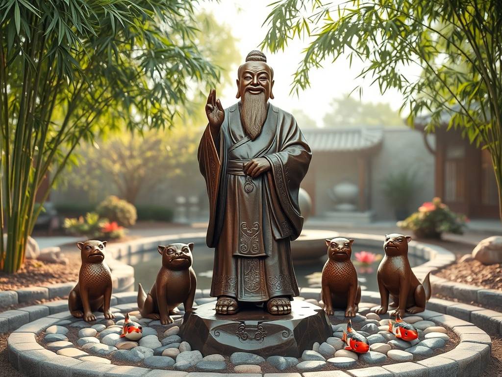 济公铜像风水摆件摆放图