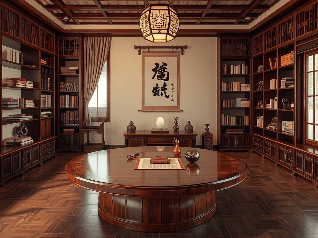 书房书桌摆放风水正确图片欣赏