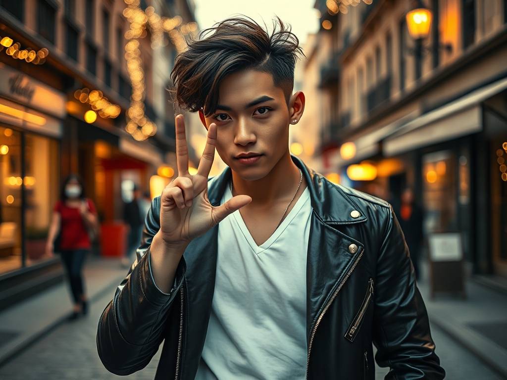 时尚发型白羊座男生