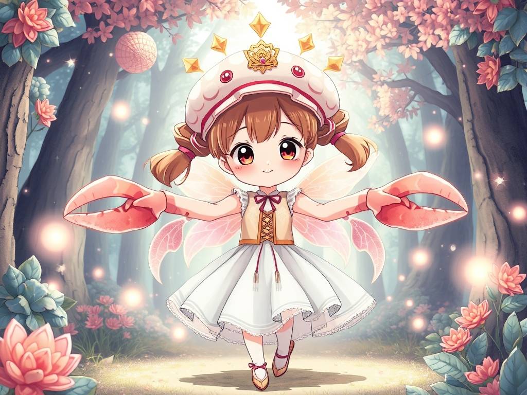 巨蟹座动漫少女图片 可爱