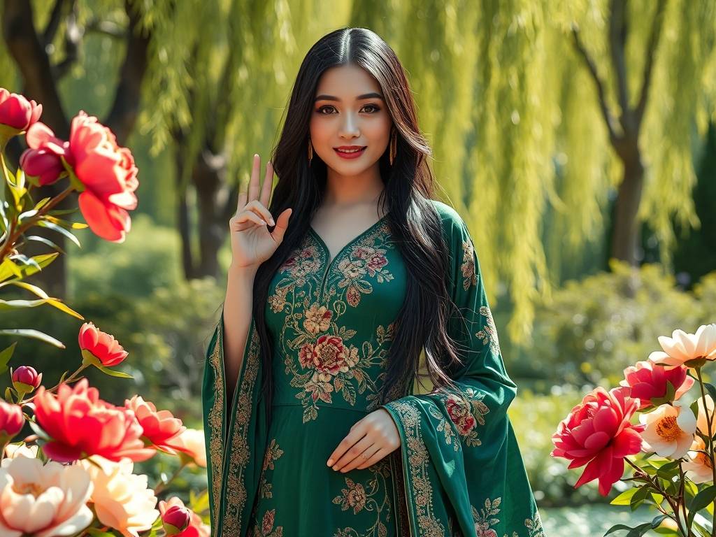 迪丽热巴捧场纹