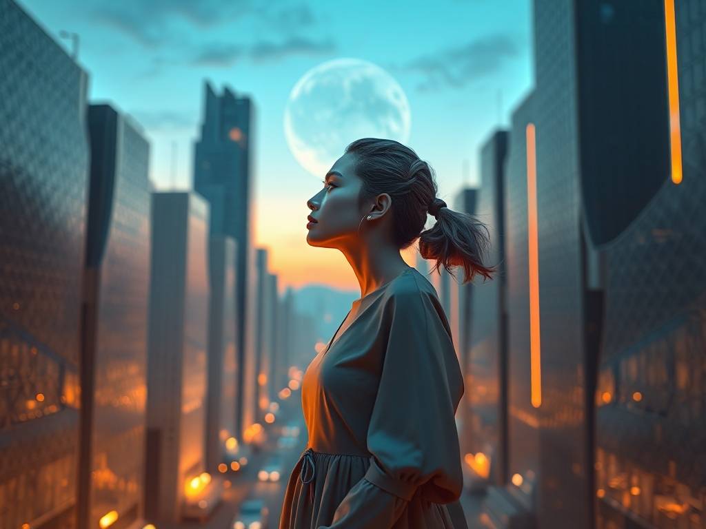 水瓶座绑头发简单又时尚女