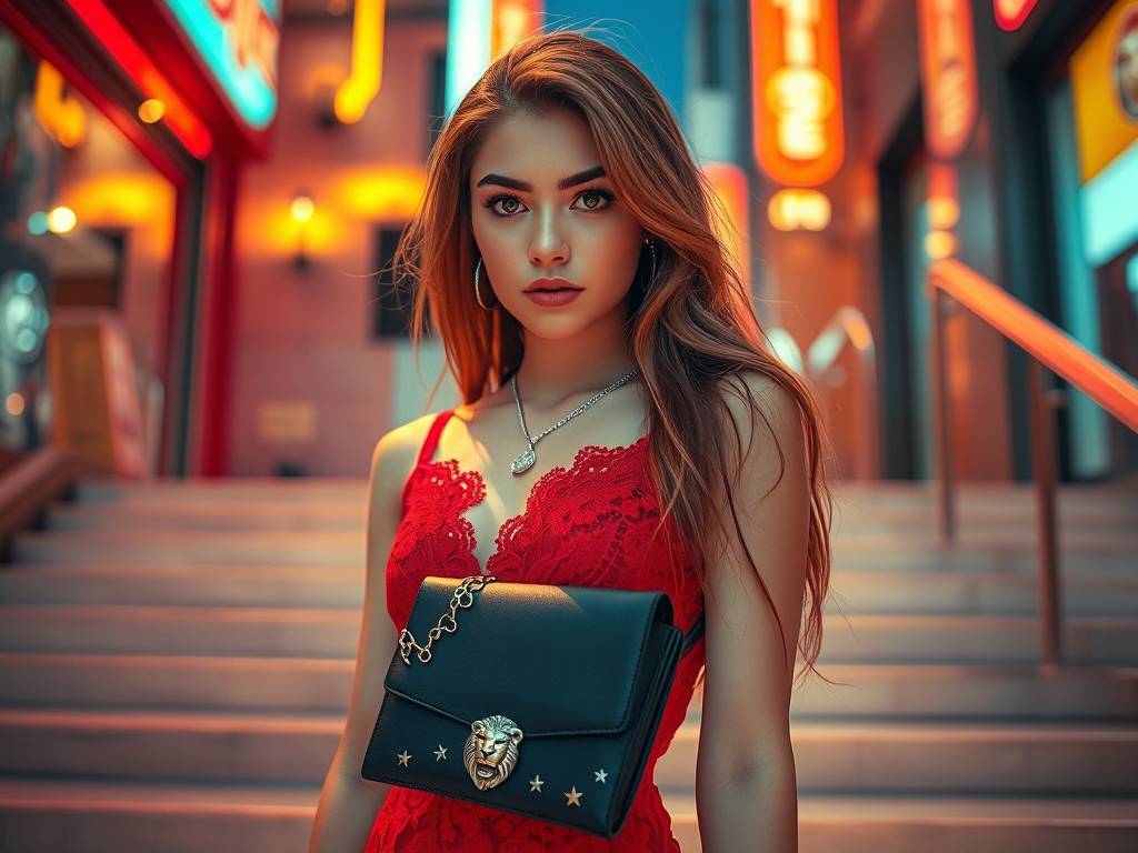 狮子座时尚穿搭女生图片