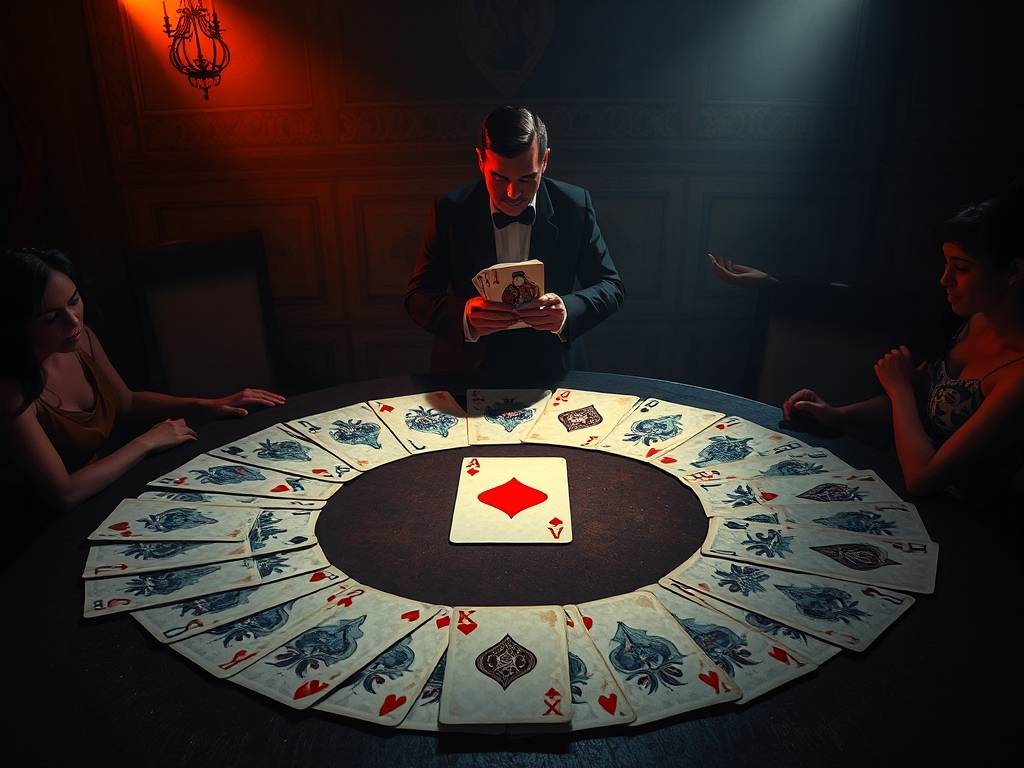 扑克牌魔术摆阵法