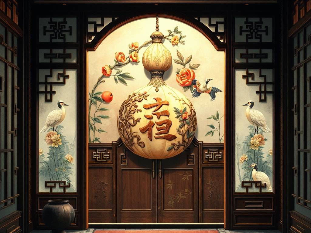 玄关挂葫芦画有什么寓意