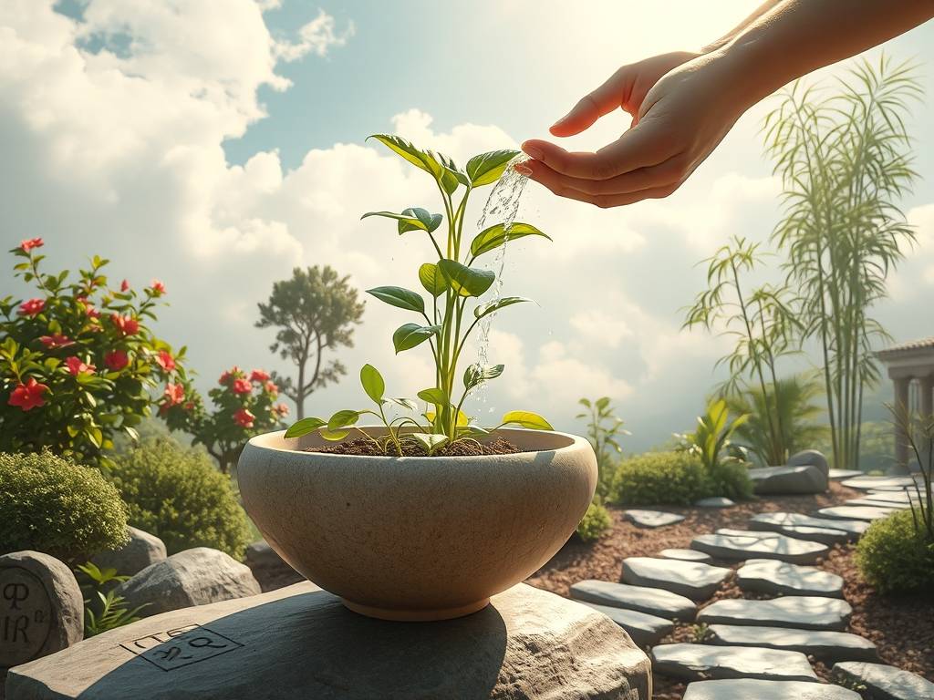 梦见用水浇植物