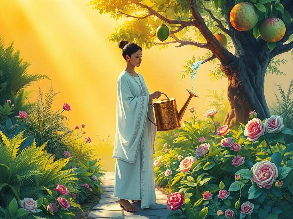梦见用水浇植物
