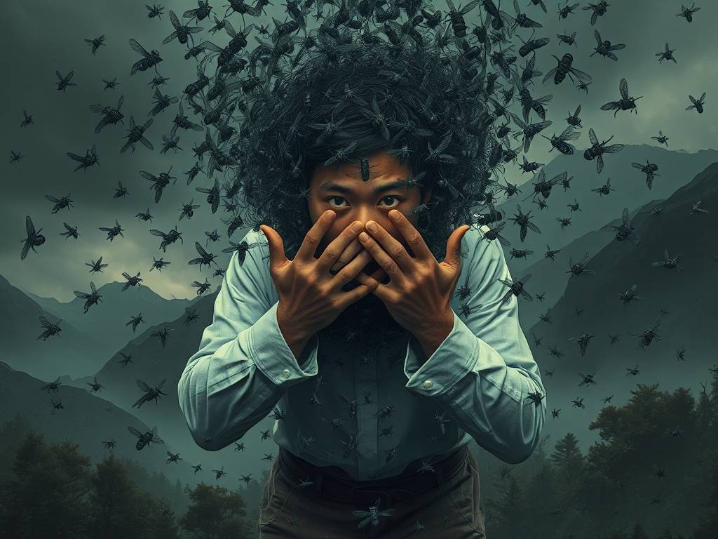 梦见马蜂成群密密麻麻在身上