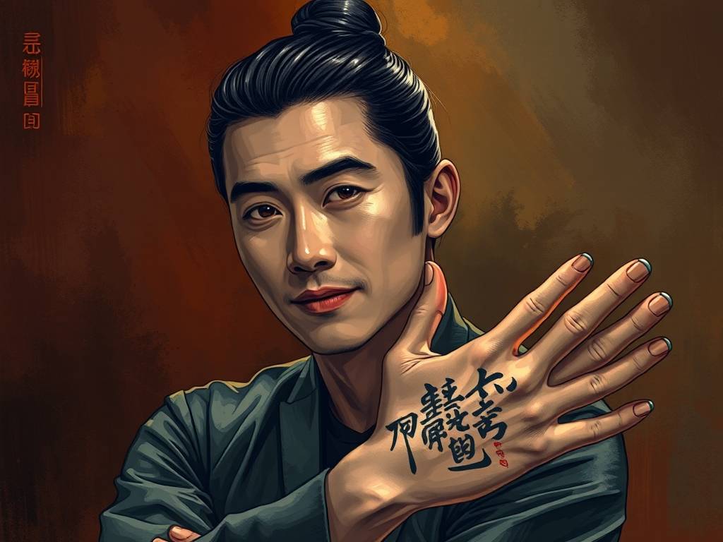 黄磊手上的纹身