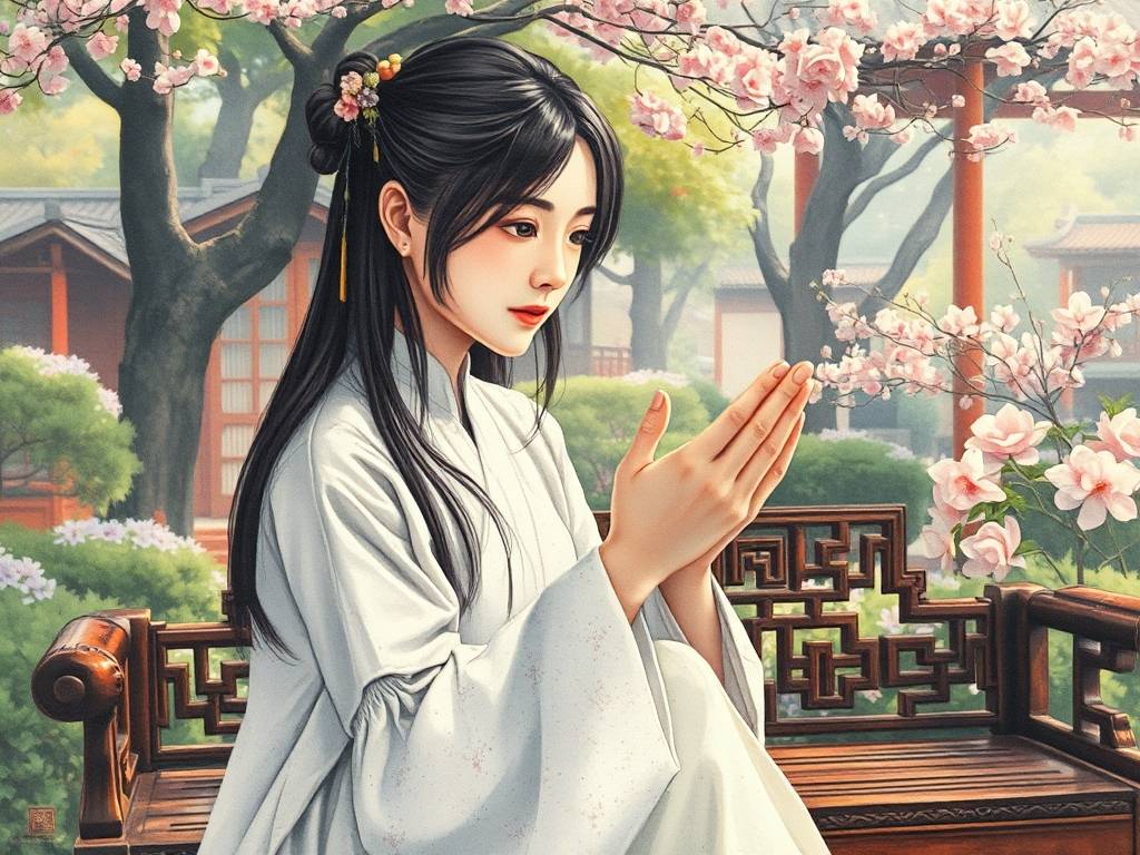 手相女