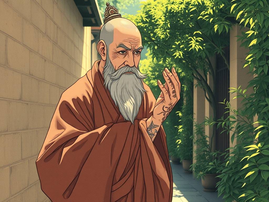 路上遇和尚说面相好