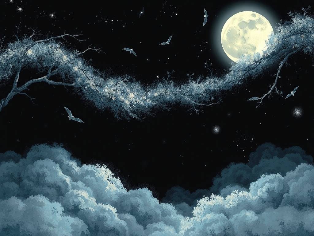 好听的夜景名字突出月亮