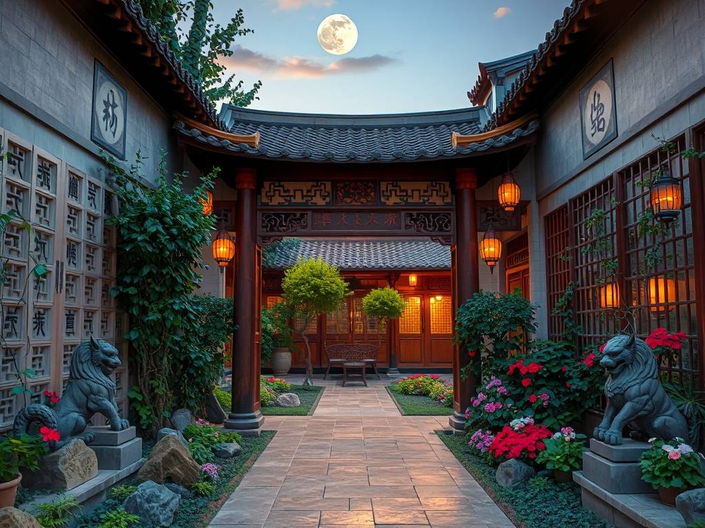 院墙大门楼背景墙装修效果图