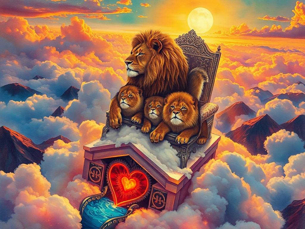 狮子座的情感过程图画版图片