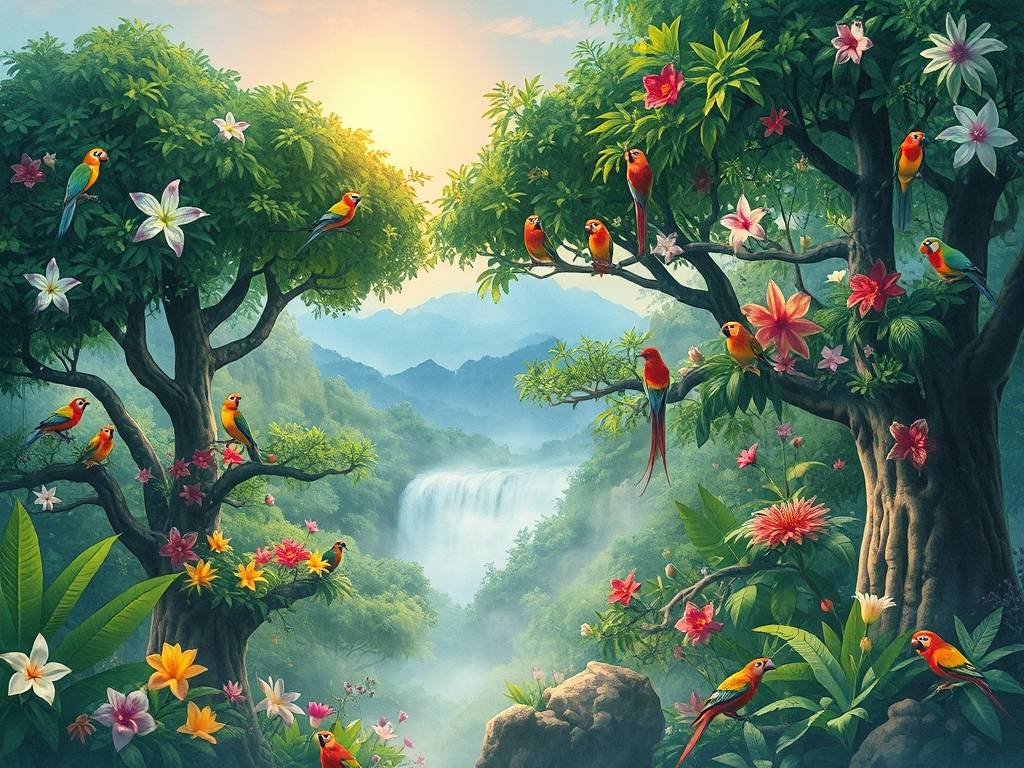 梦见大自然树花盛开