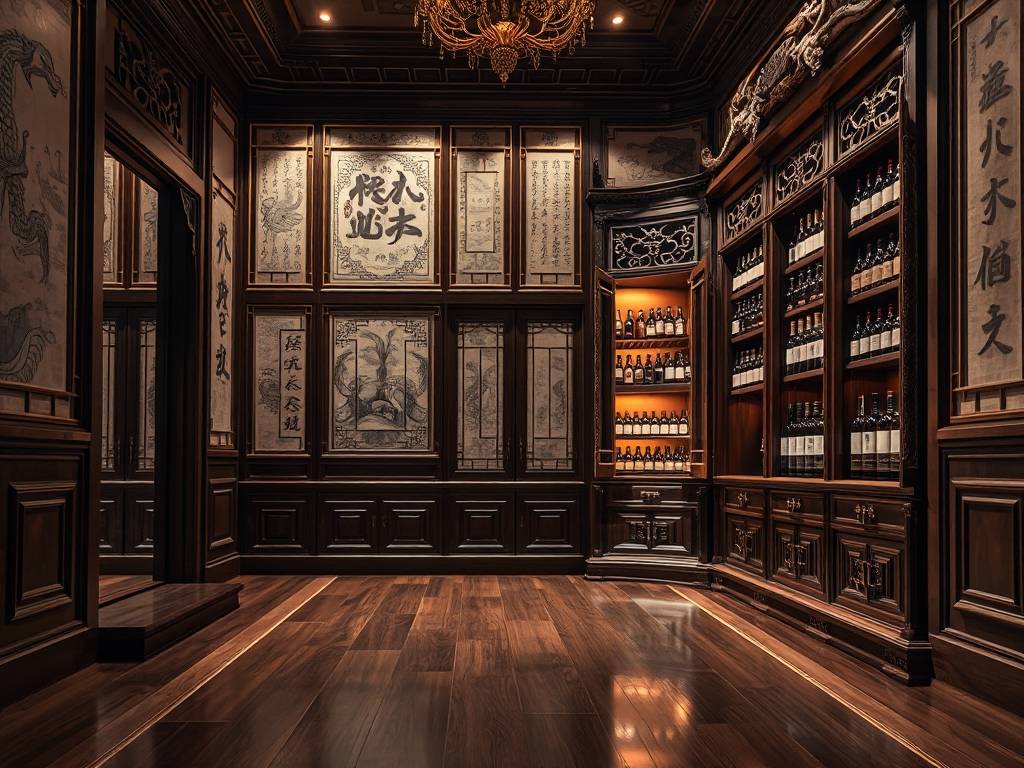 玄关酒柜一体效果图大全
